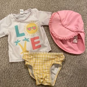 ** 6 for $25** Toddler Swimsuite and Sun Hat